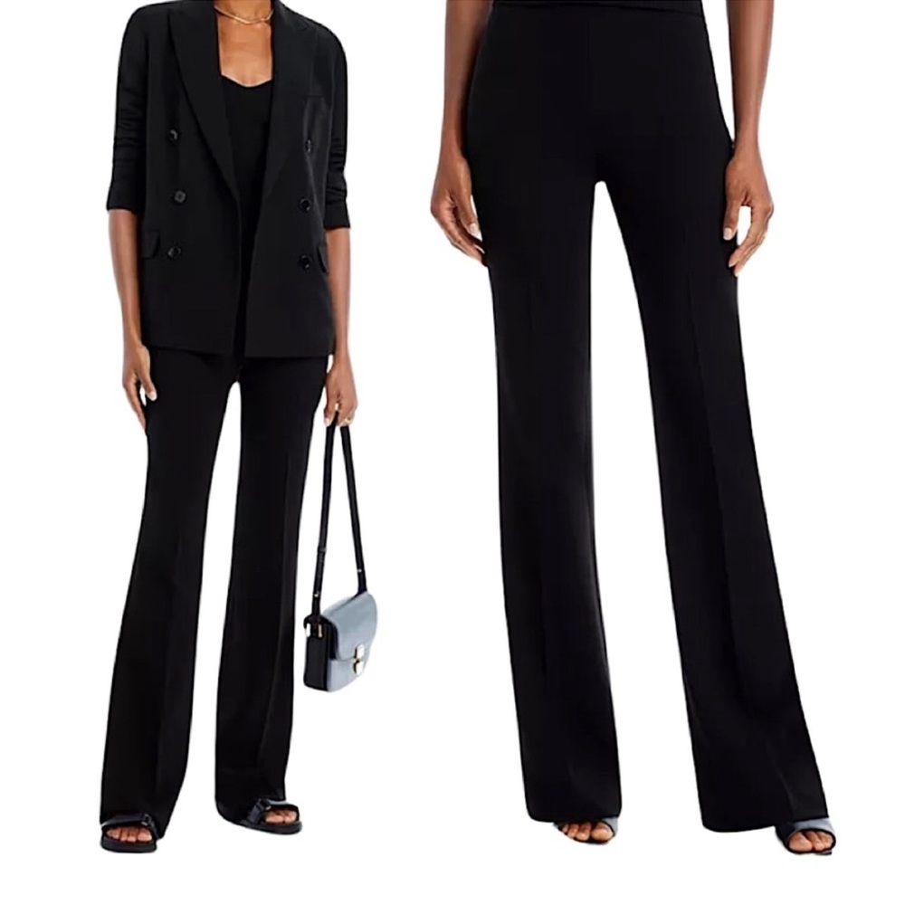 Theory Demitria Admiral Crepe Flared Pants Black 2